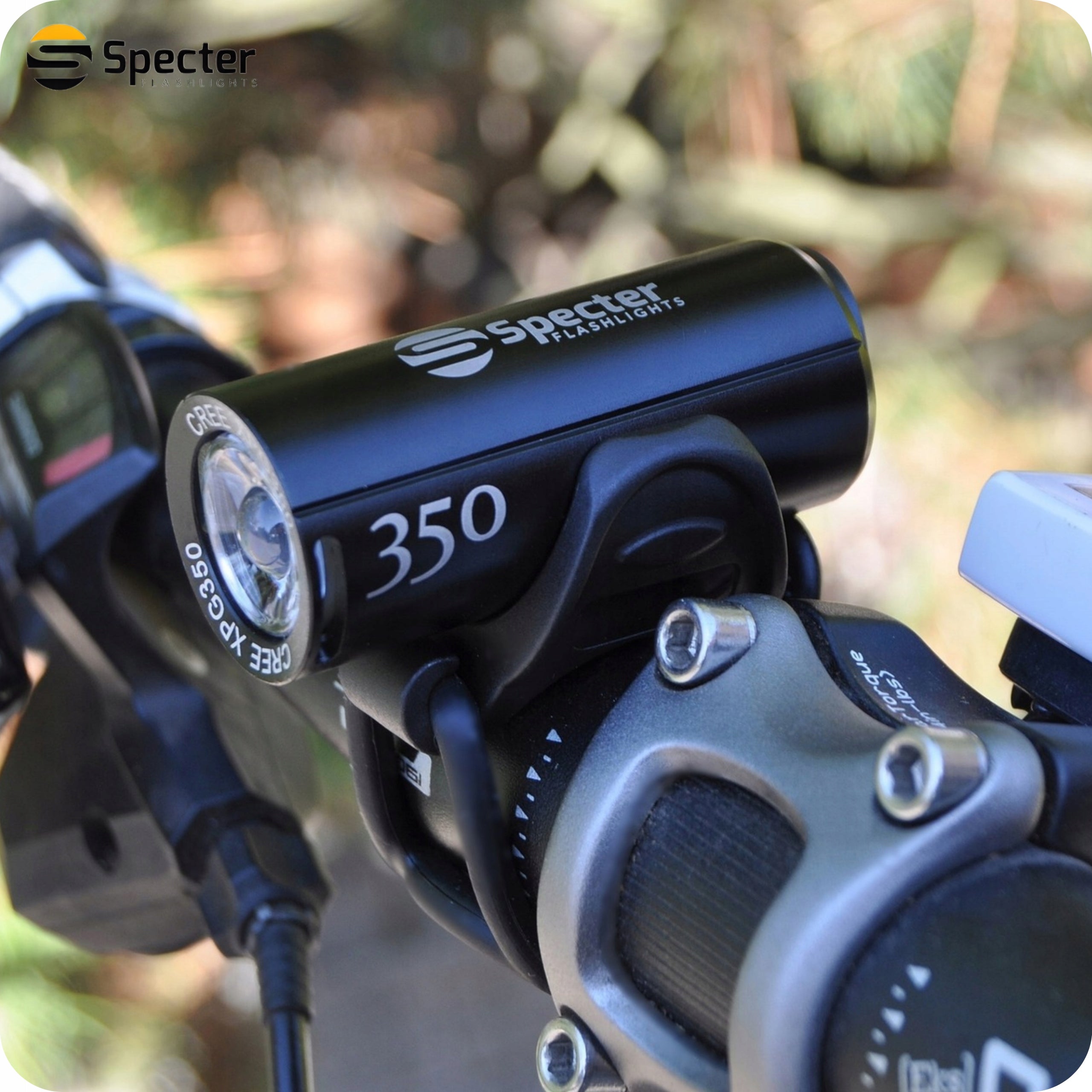 Front Bike Light SPECTER XPG350 350LM USB LED 1200mAh Bike Packaging status original