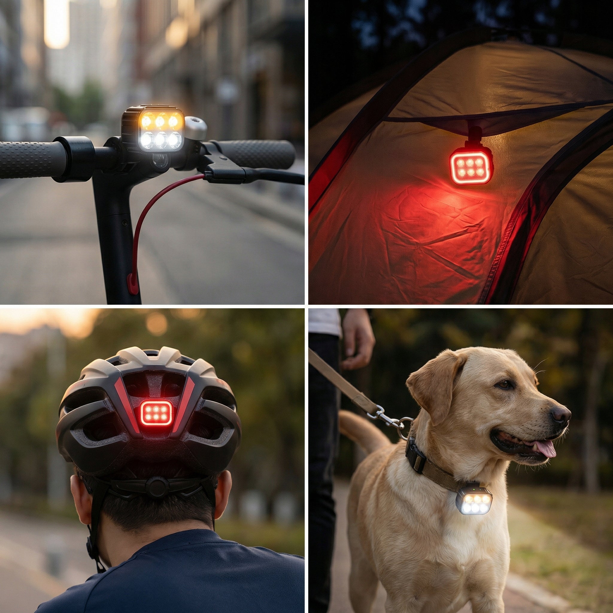 Front Bike Light Set Rear LED Light 500lm Light For Baby Power supply rechargeable battery