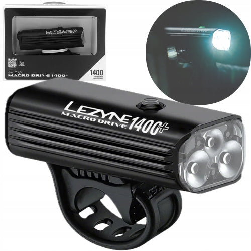 Front bicycle light LEZYNE MACRO DRIVE 1400+ 1400 lm 7 MODES USB-C