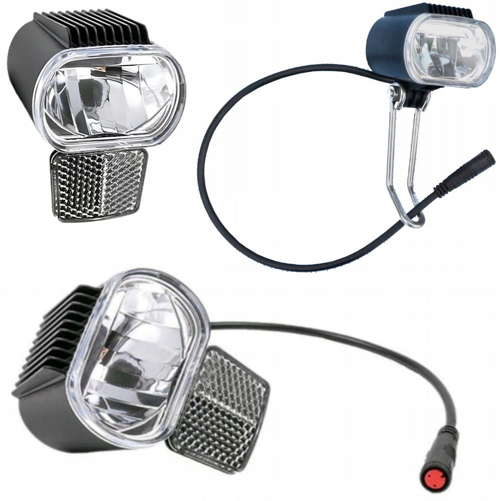 Front light LED Rapid Light 36V 48V for Ebike electric bike + holder