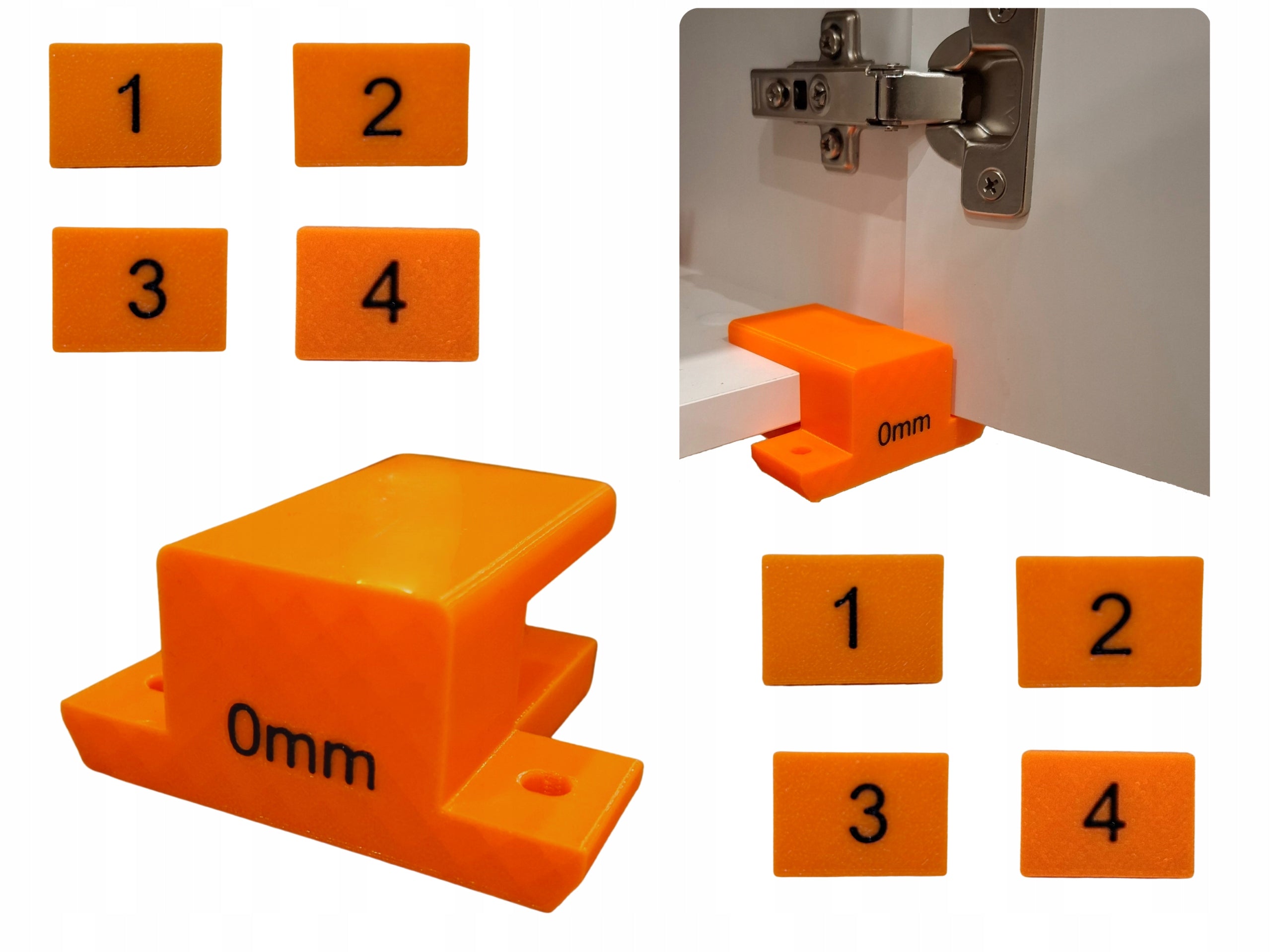 Front mounting device without measuring plate 18mm from 0mm to 4mm