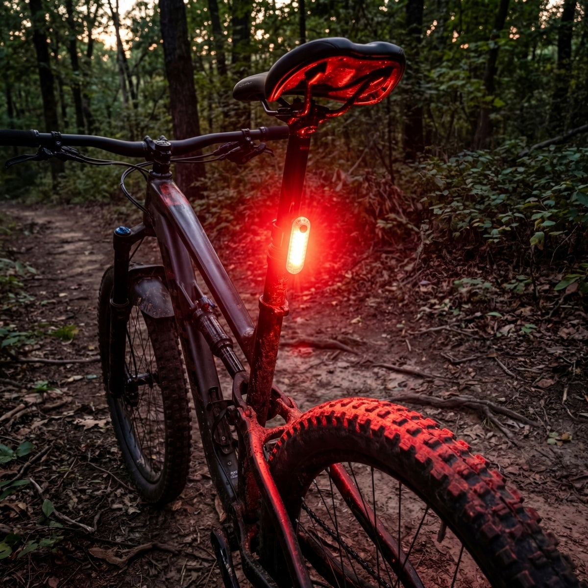 Front + rear bicycle light for night riding 1000 lm USB-C IPX6 4800mAh Color black