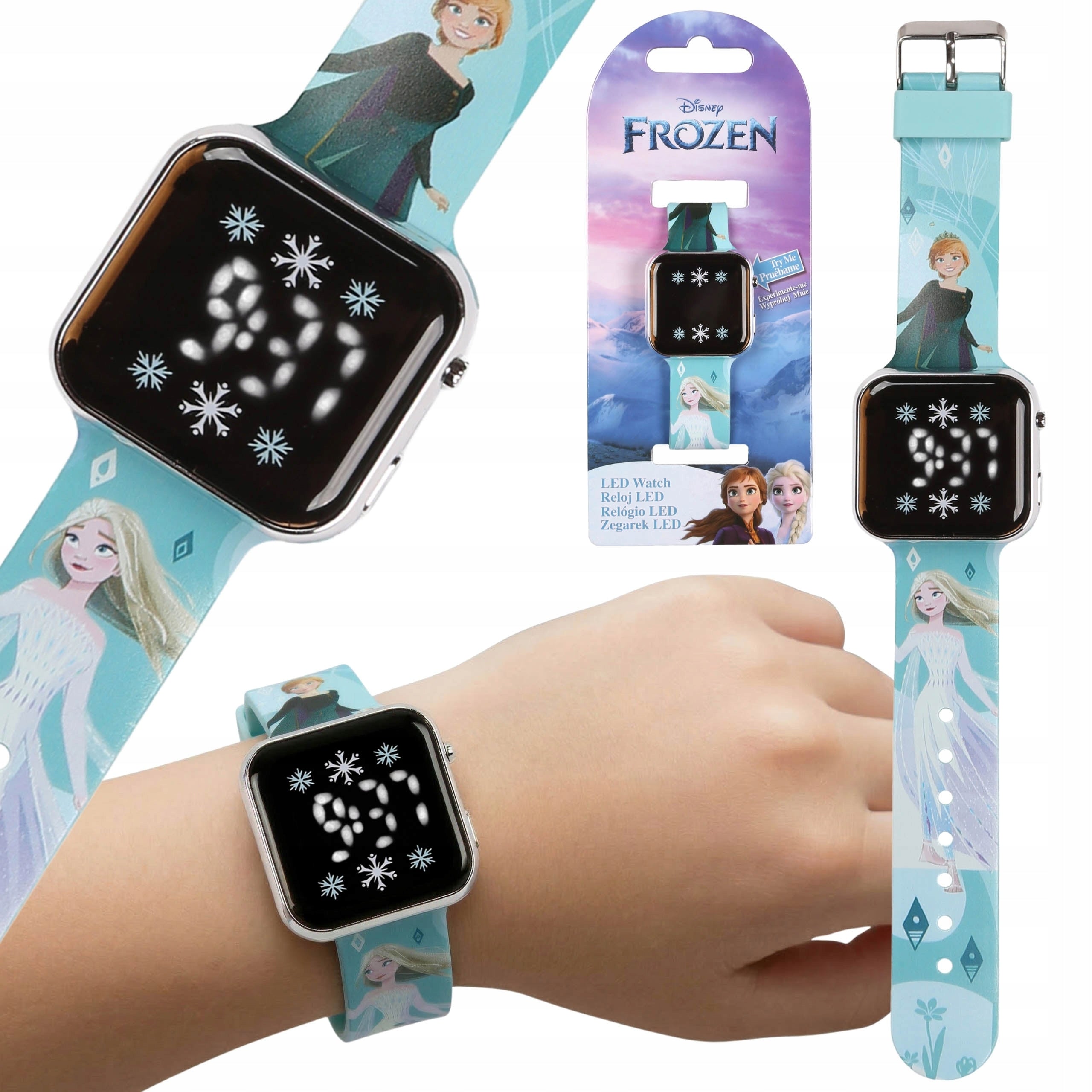 Frozen Anna Elsa DIGITAL LED Wristwatch DATE AND TIME