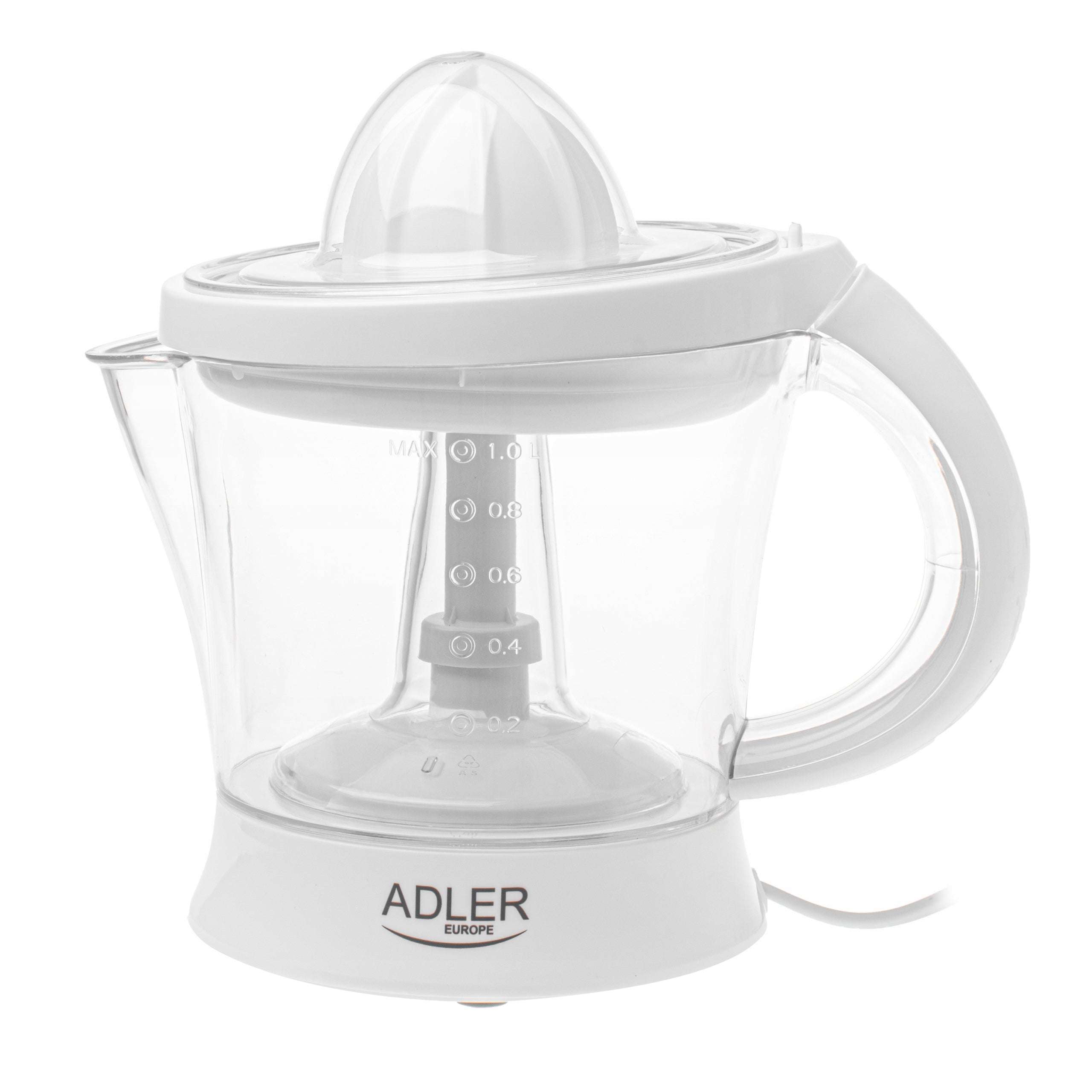 Fruit Citrus Juicer 1L 60W Rgulation 2 Interchangeable Cones Adler White Brand no brand