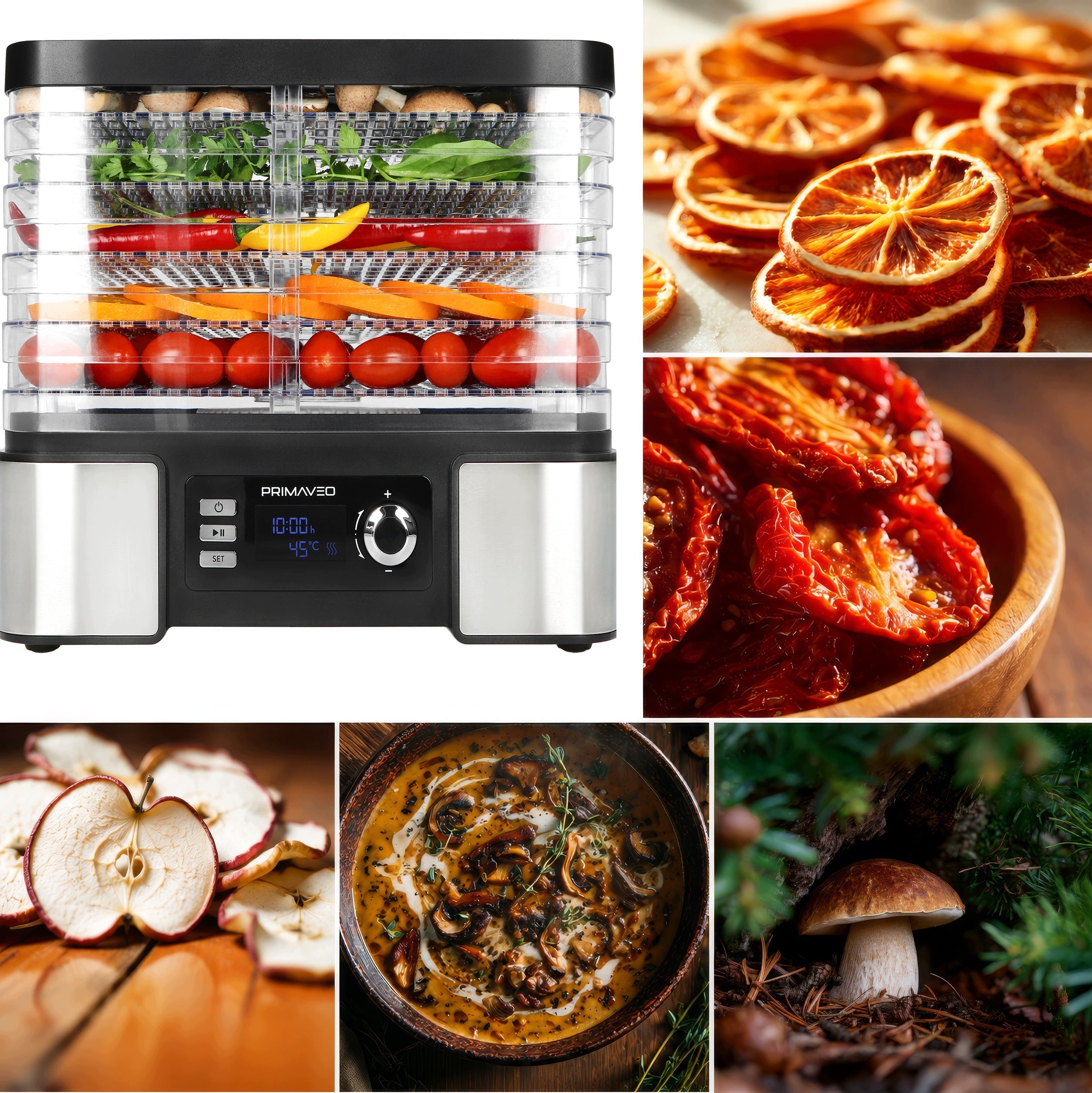 Fruit Mushroom Dryer Thermocouple SMART High Sita Smart 10in1 ATEST Manufacturer code SUSZARKA Wysokie Sita Smart 10w1 ATEST