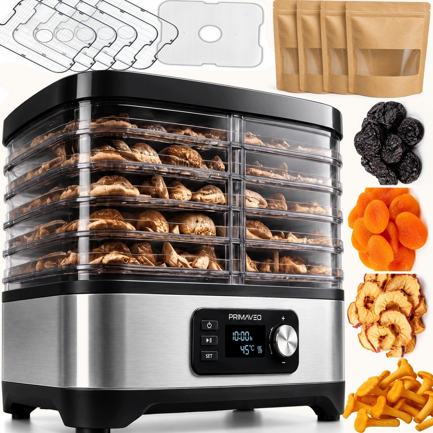 Fruit Mushroom Dryer Thermocouple SMART High Sitax6 LARGE 17,6L ATEST