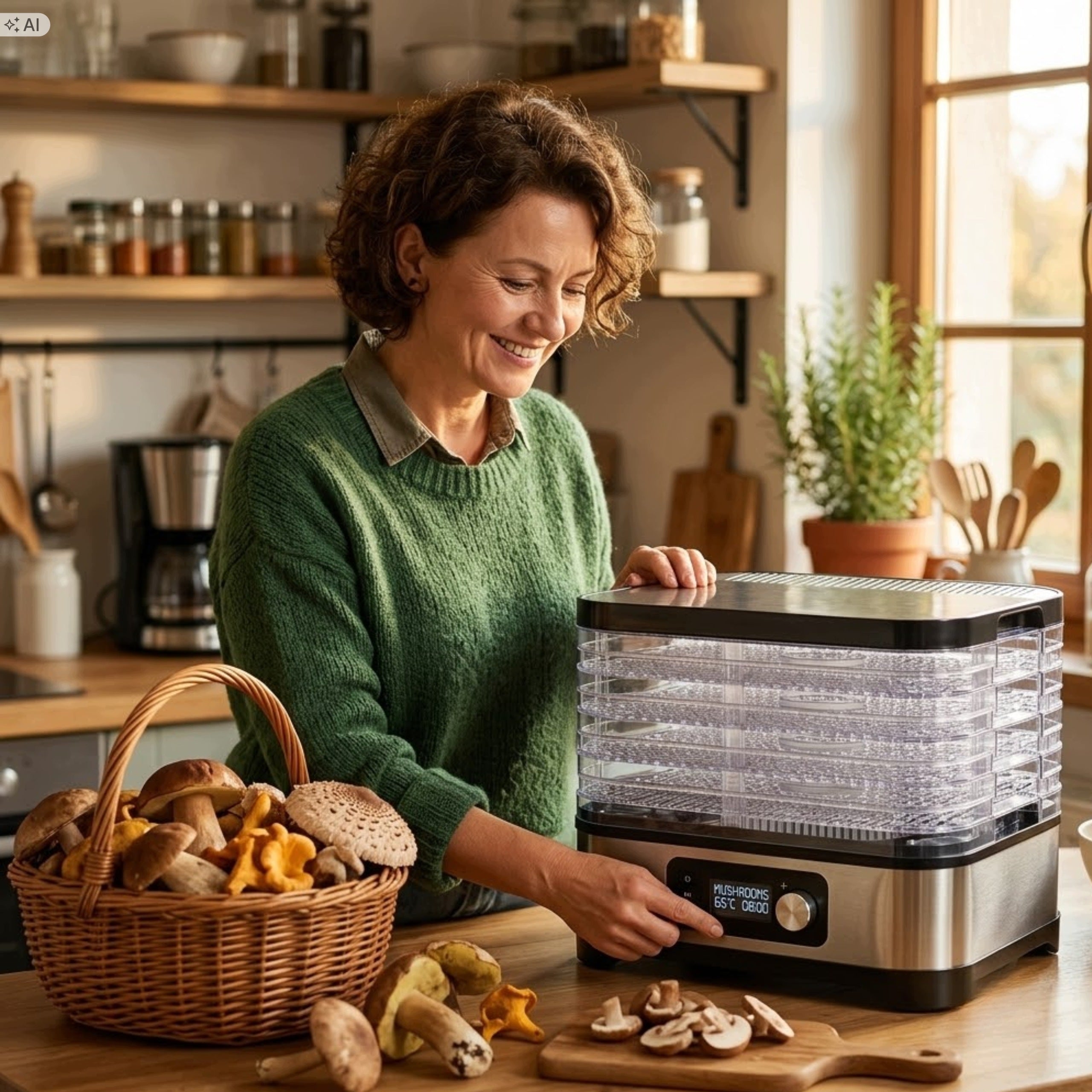 Fruit Mushroom Dryer Vegetable Food Dehydrator LCD Timer 5 Shelves Manufacturer code Suszarka do Grzybów Warzyw Owoców