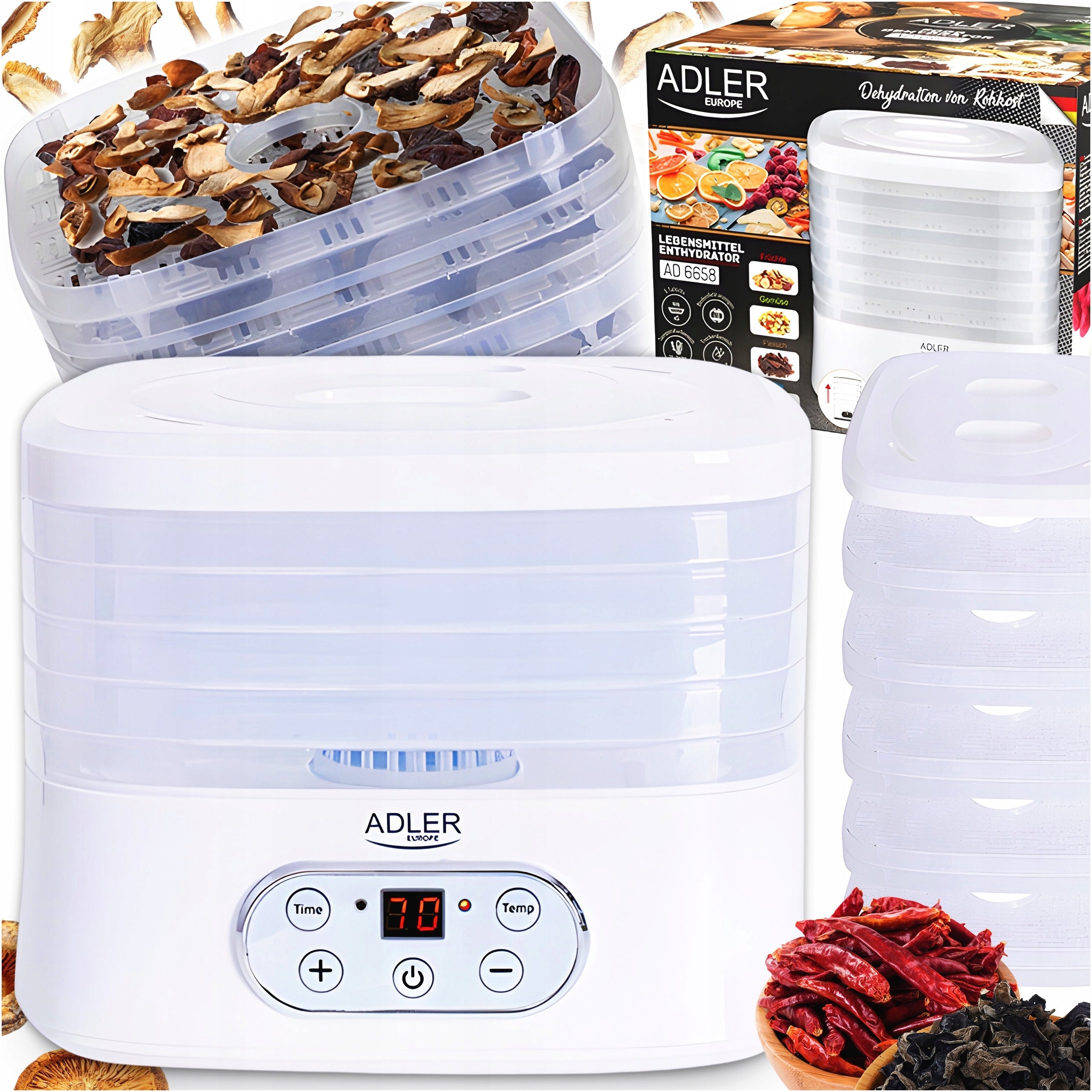 Fruit Mushroom Dryer Vegetable Large Food Herbs Adler AD6658