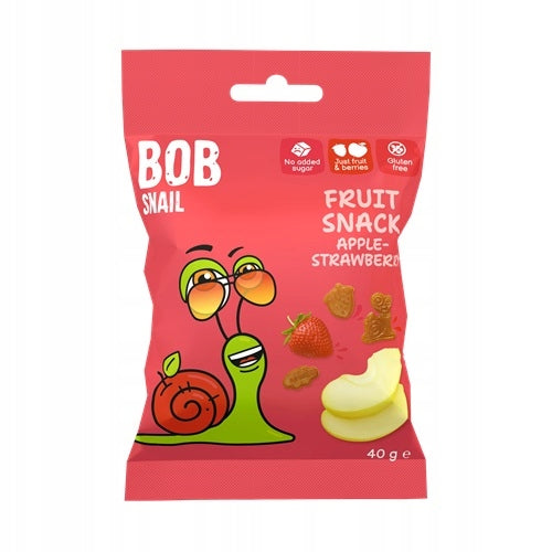 Fruit Snack Apple Strawberry 40g BOB SNAIL