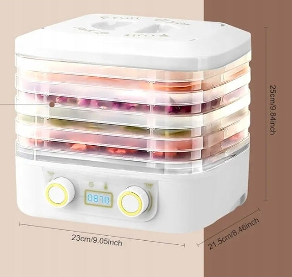 Fruit Vegetable Dryer 35-70°C 5 Trays Adjustable Height LED Screen160W Packaging status original