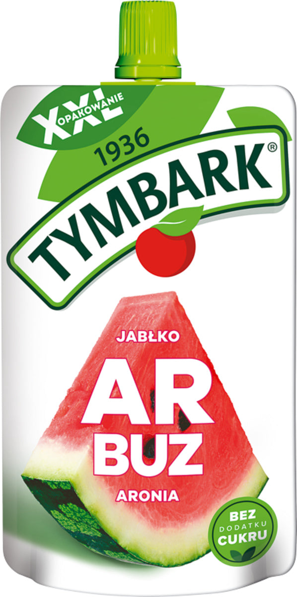 Fruit mousse for children Tymbark Watermelon Apple Chokeberry 10x 200g Snack Brand Tymbark