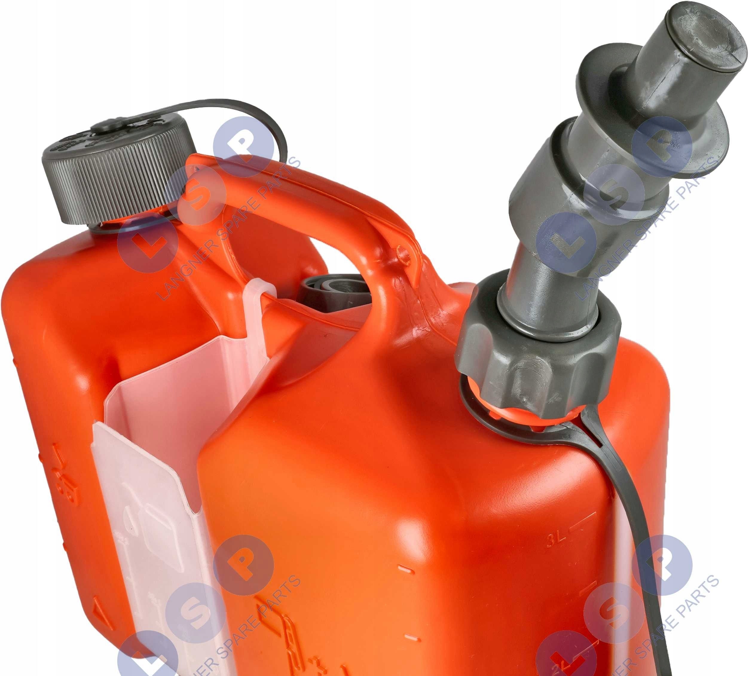 Fuel Canister 3L For Chain Lubrication Oil 1.5L 2in1 With Funnel Type oil