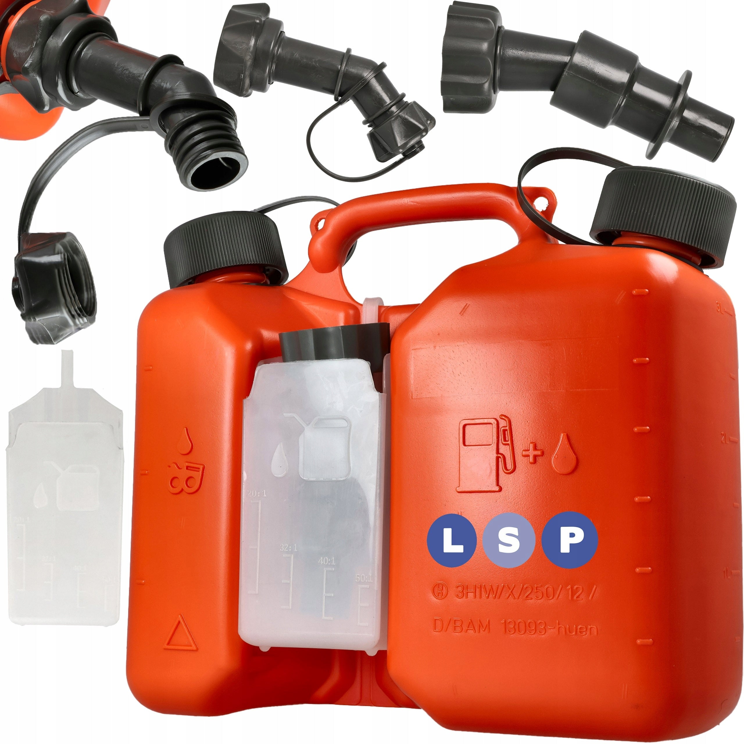 Fuel Canister 3L For Chain Lubrication Oil 1.5L 2in1 With Funnel