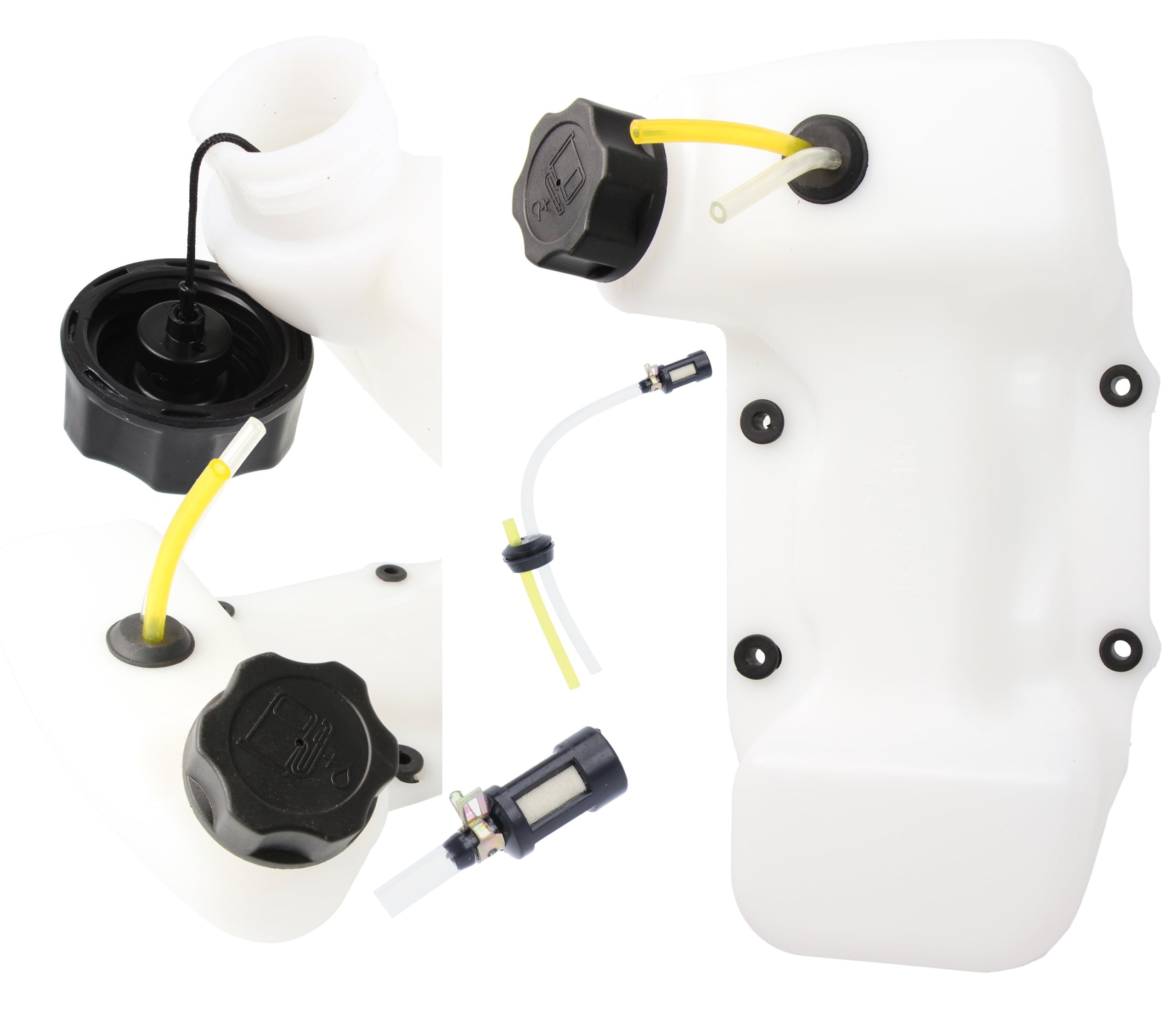 Fuel tank filter plug for combustion scythe