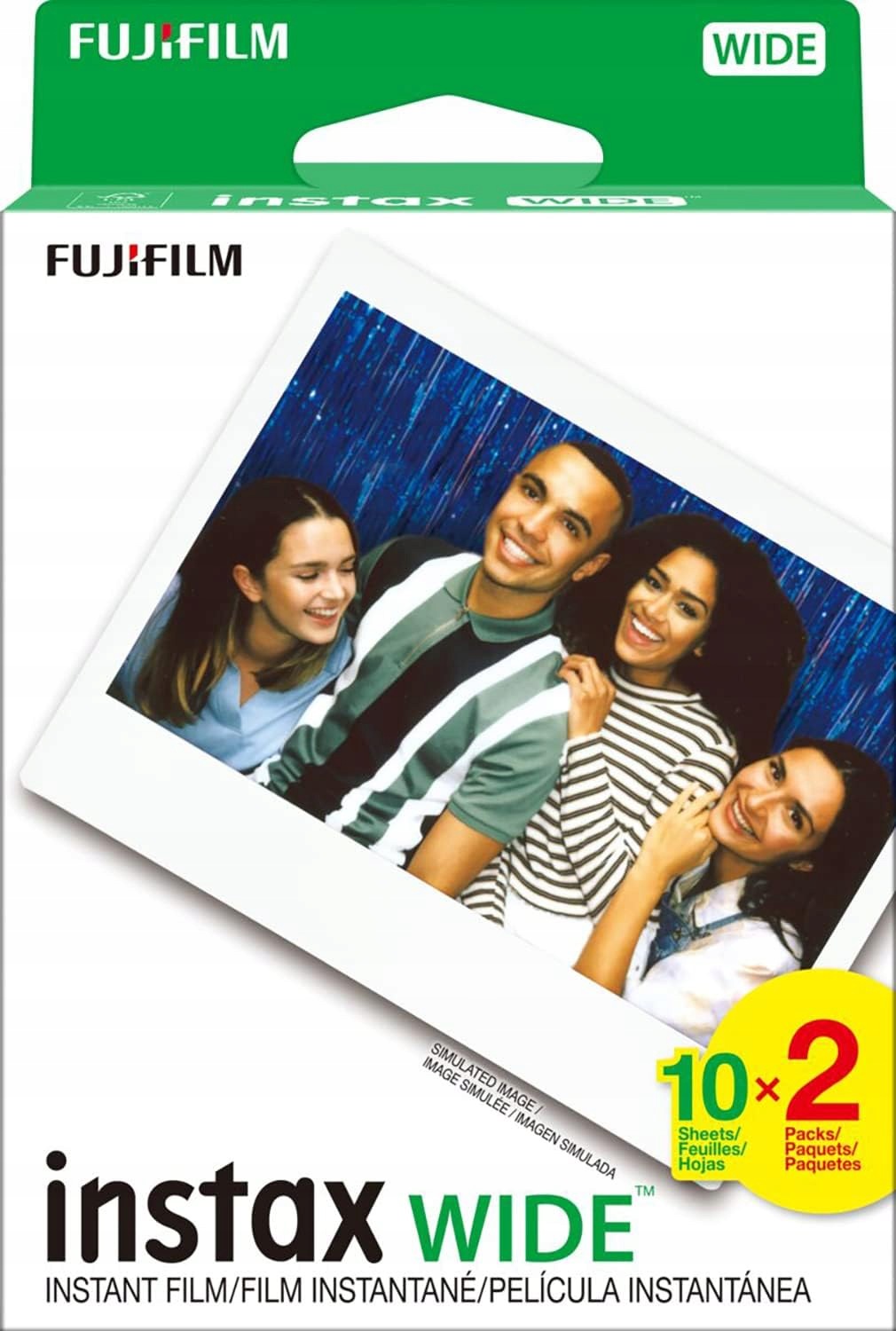Fujifilm Instax Wide Film ISO 800 20 photos White