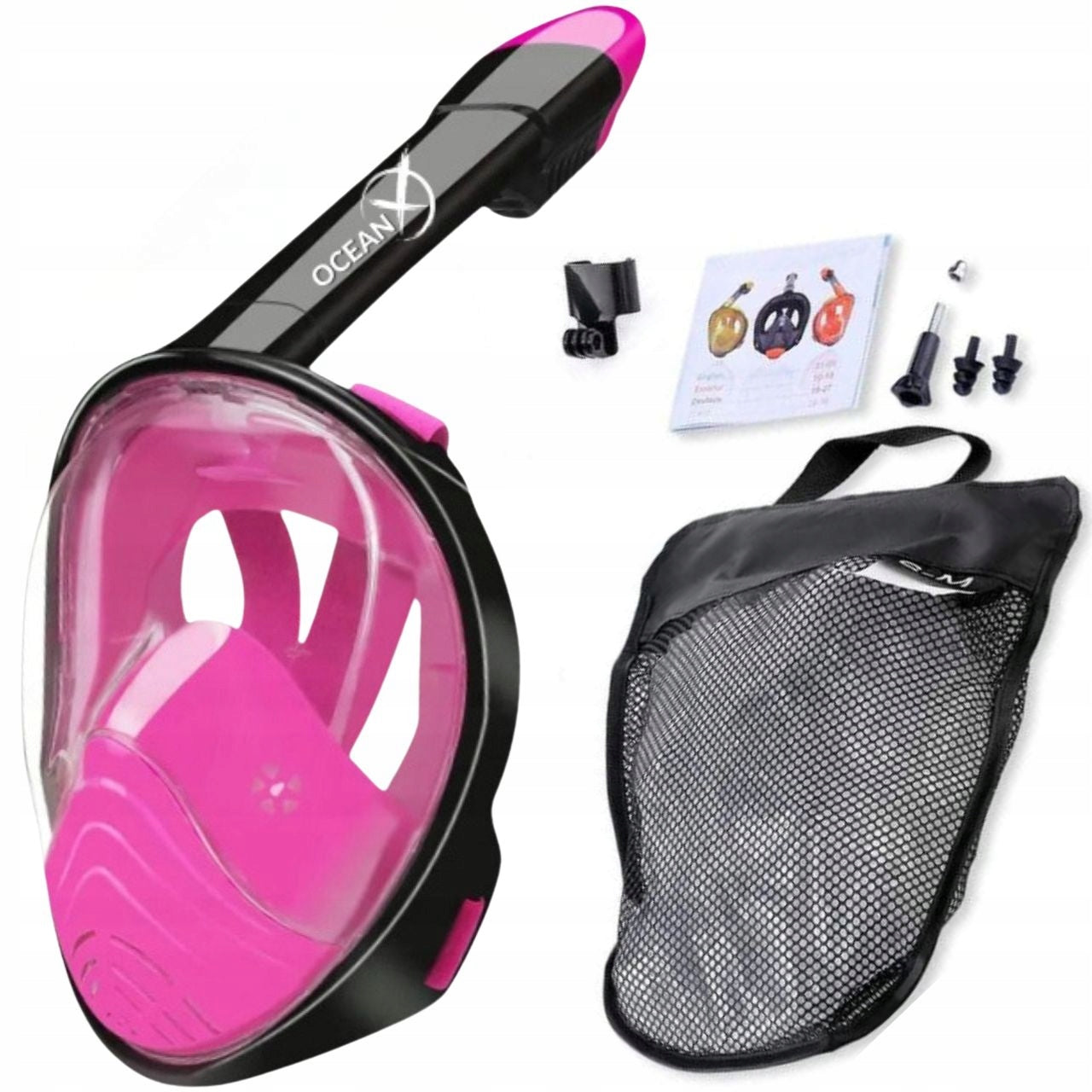 Full Face Diving Mask Snorkeling For Children with Tube XS OceanX Gender unisex product