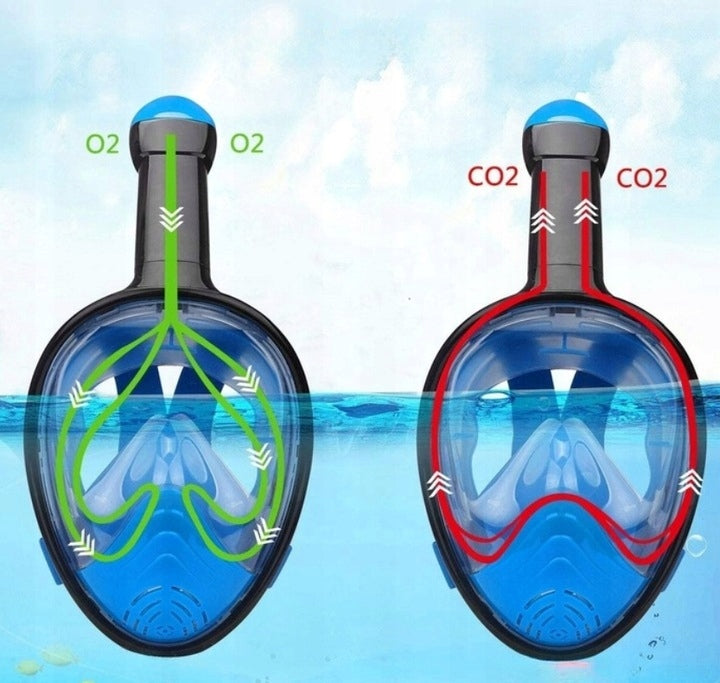 Full Face Diving Mask Snorkeling For Children with Tube XS OceanX Product weight with unit packaging 1 kg
