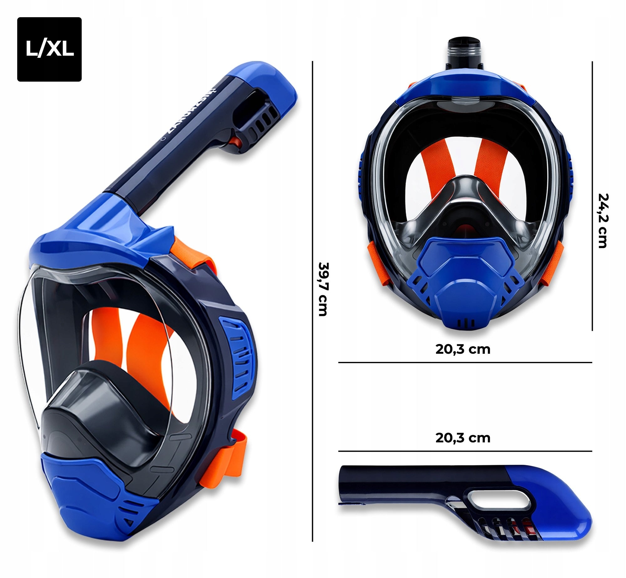 Full Face Diving Mask for Water L/XL Packaging status original