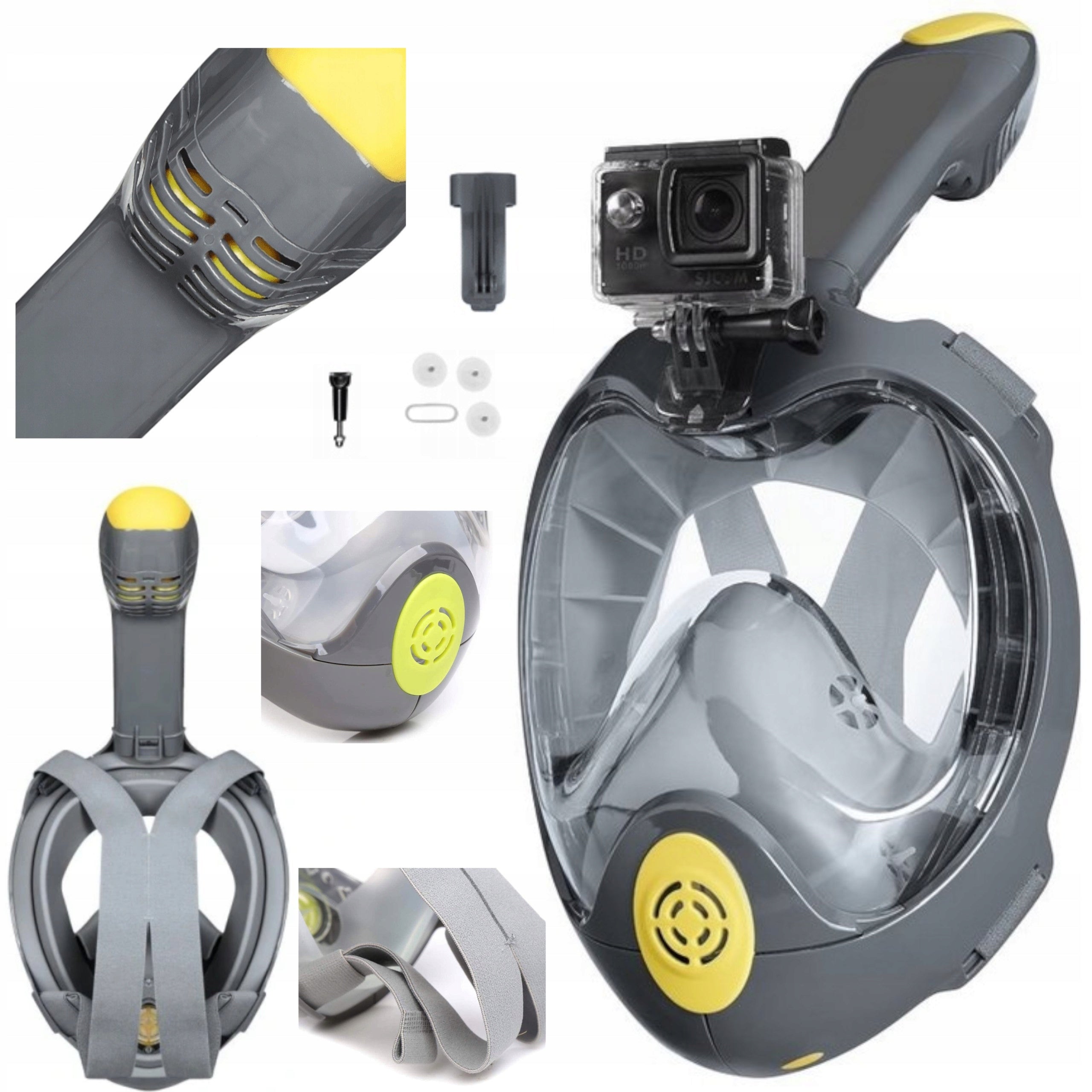 Full Face Diving Mask with Full Face Tube for Snorkeling L/XL Brand no brand