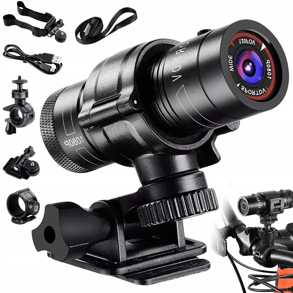 Full HD 1920x1080 120° Sports Camera for Bike with Handle Included