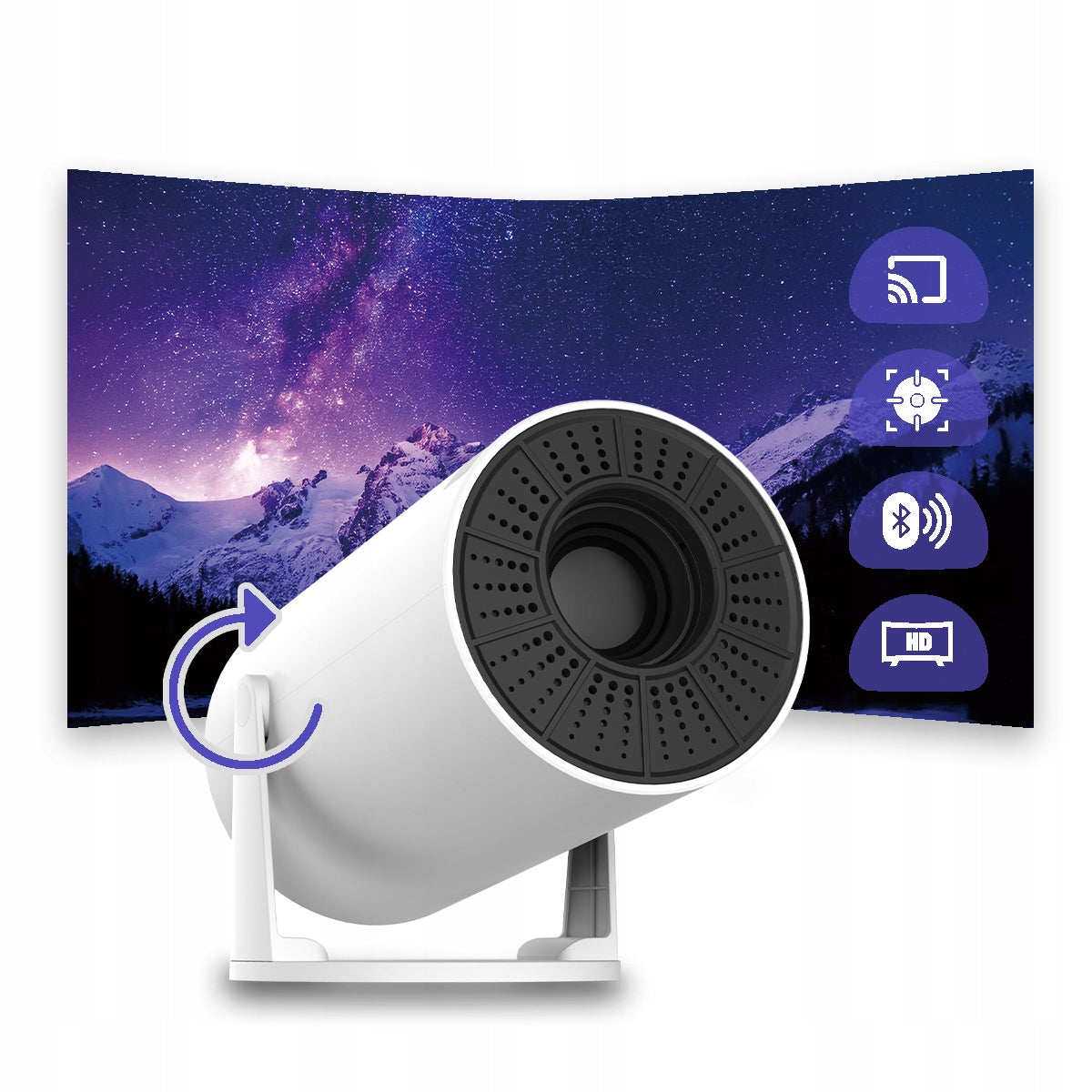 Full HD WiFi Bluetooth Multimedia Projector Home Theater HDMI USB Packaging status original