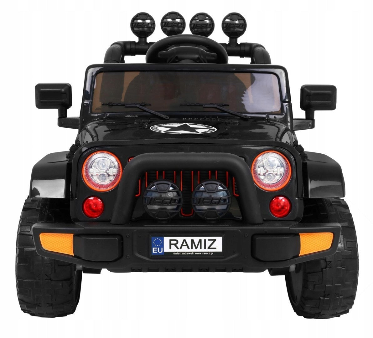 Full Time 4WD Off-Road Car for Kids Black + 4x4 Drive + Remote Control Brand Ramiz