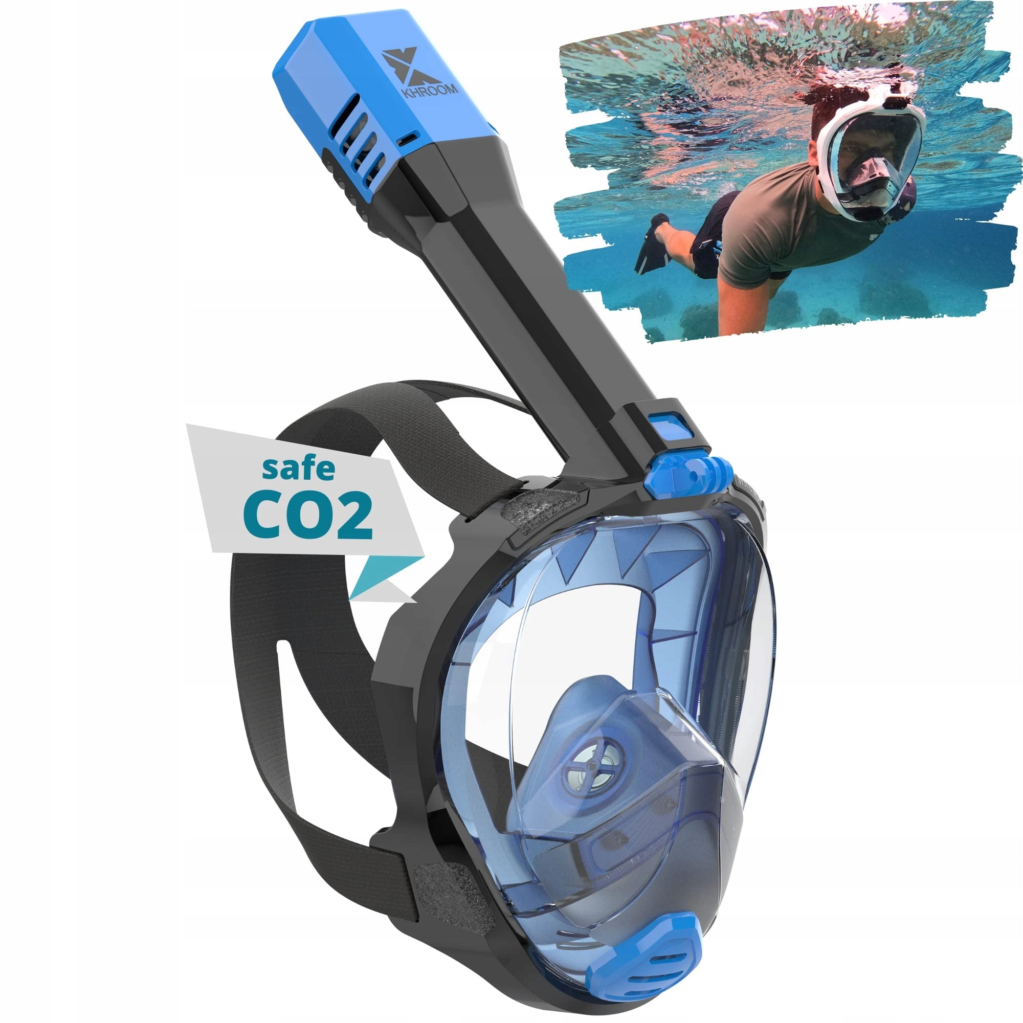 Full face diving mask khroom PRO blue