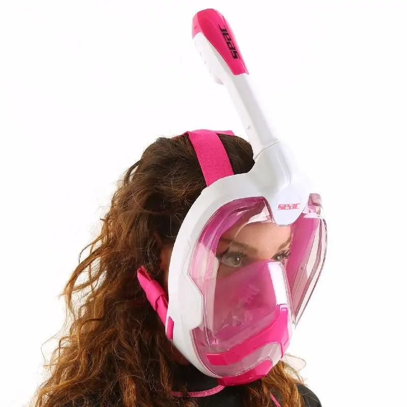 Full face diving mask, with tube Seac Magica pink