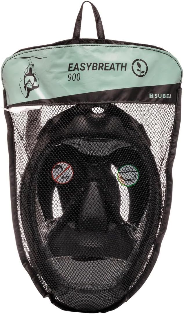 Full face diving mask, with tube Subea Easybreath 900 black Brand Subea