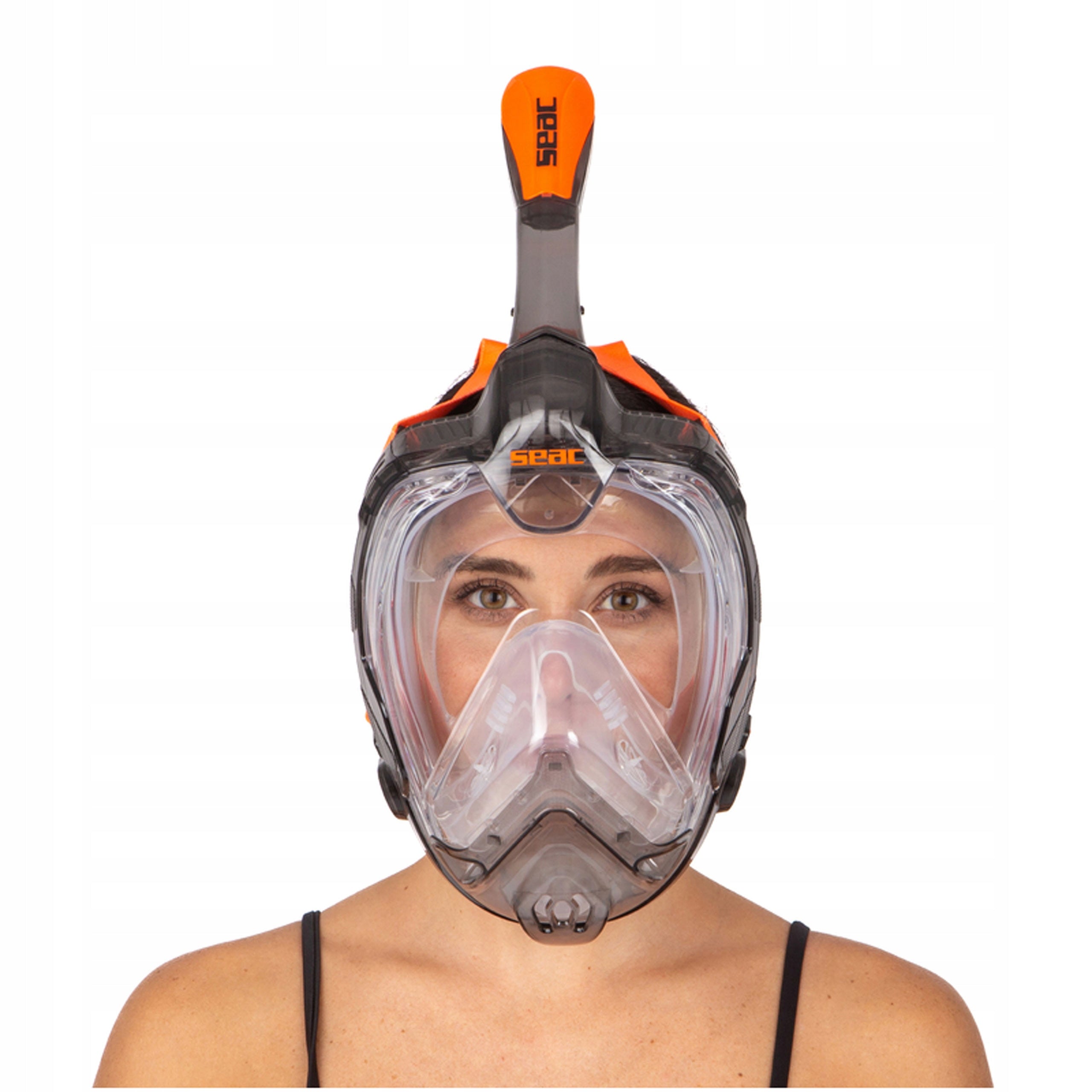 Full face mask Seac Libera S/M black orange DOES NOT EVAPORATE! Packaging status original