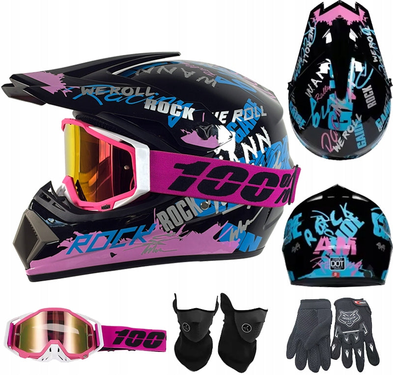 Fullface helmet for Cross / Enduro / Motorcycle / Scooter / Bikes S 53-54 cm
