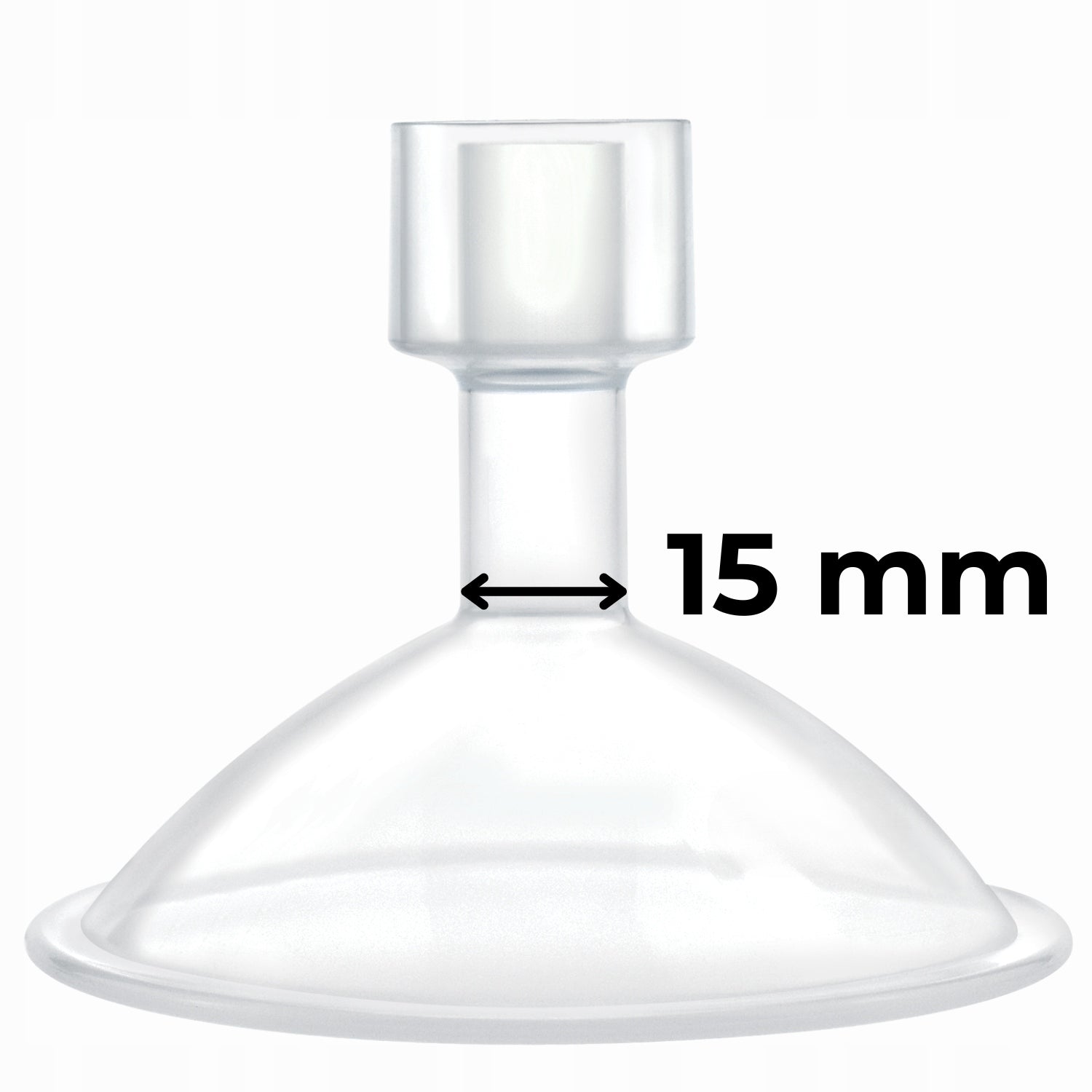 Funnel for breast pump bowl 15 mm