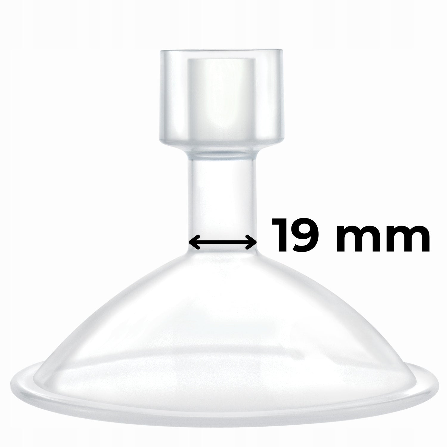 Funnel for breast pump bowl 19 mm