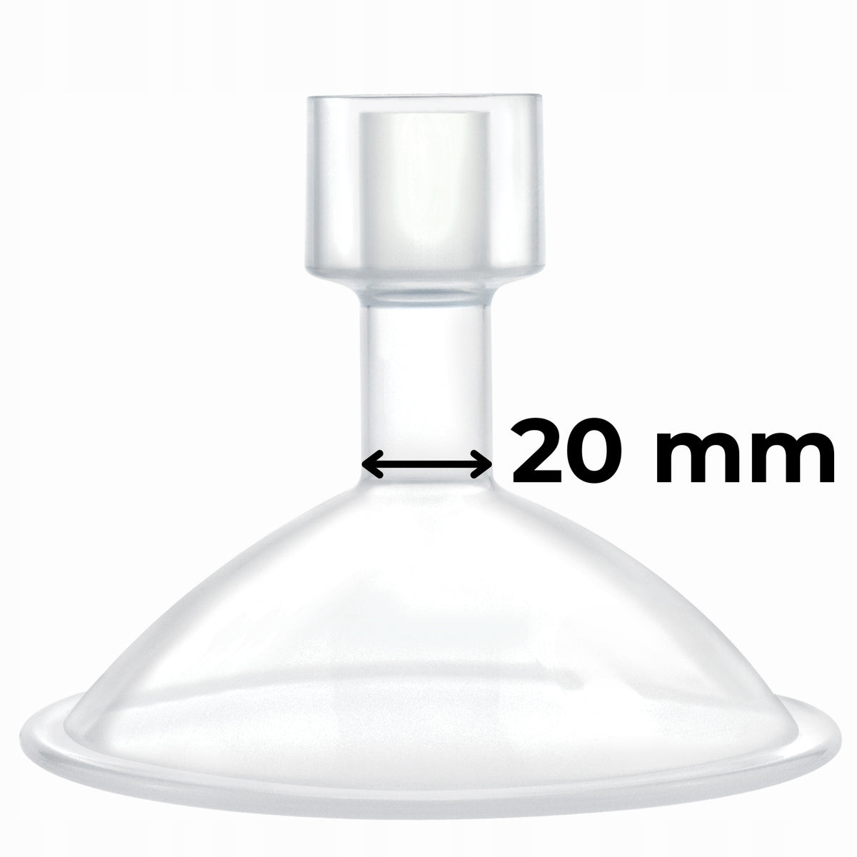 Funnel for breast pump bowl 20 mm