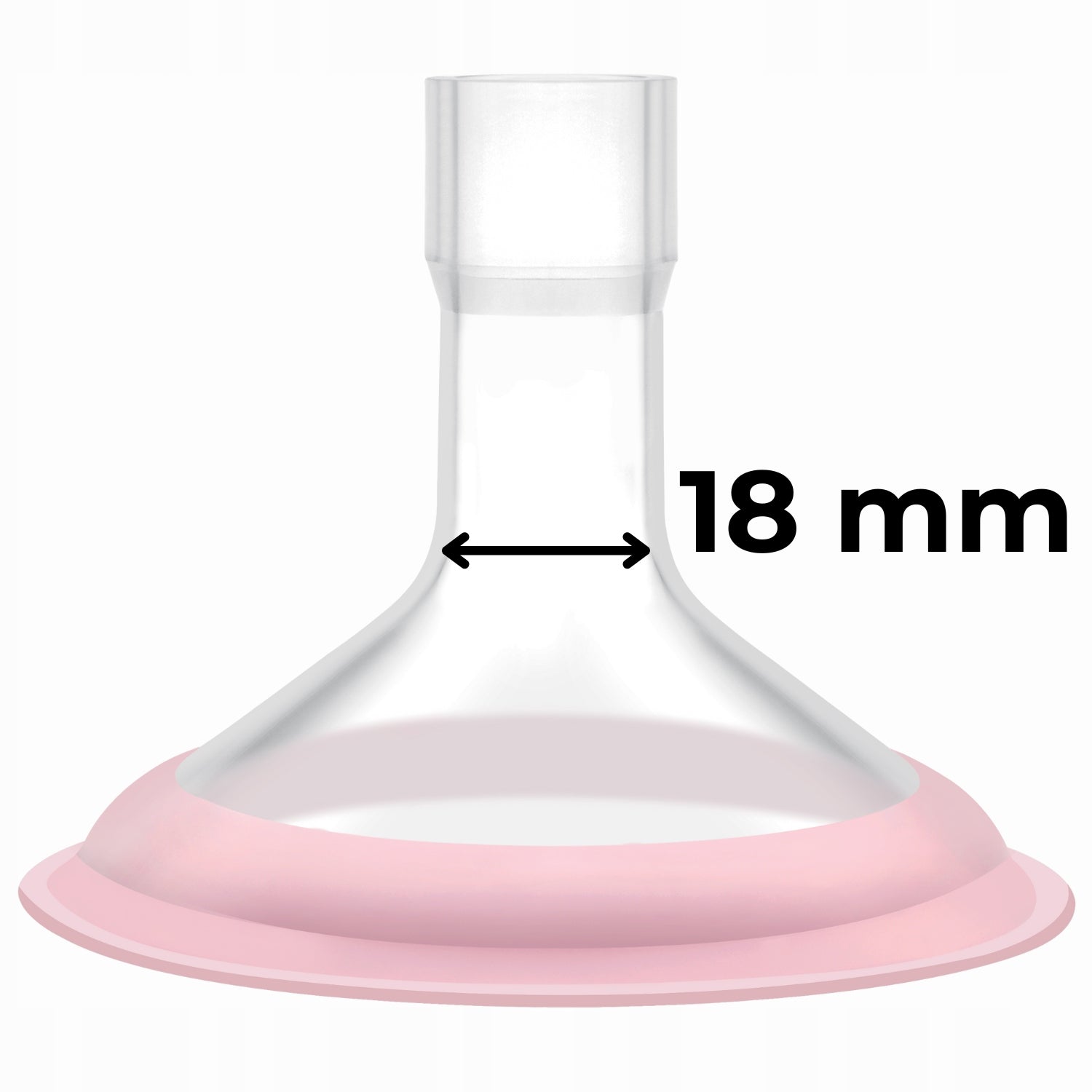 Funnel for breast pump wide angle 18 mm