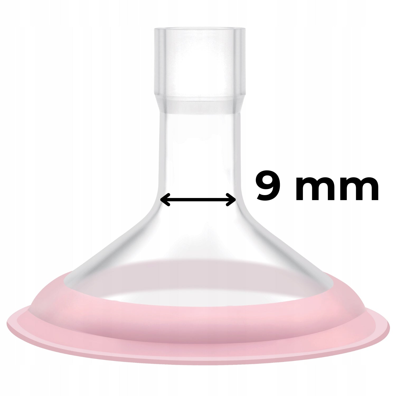 Funnel for breast pump wide angle 9 mm