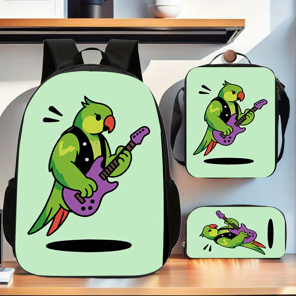Funny Rocker Animals Non-food Contact 3pcs/ Set Stylish Backpack - Includes