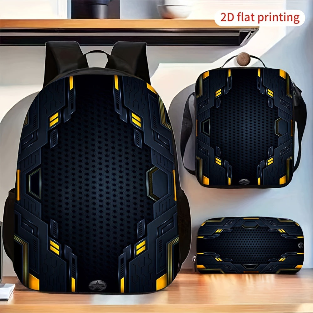 Futuristic Mechanical Armor Backpack Set Shoulder Pouch