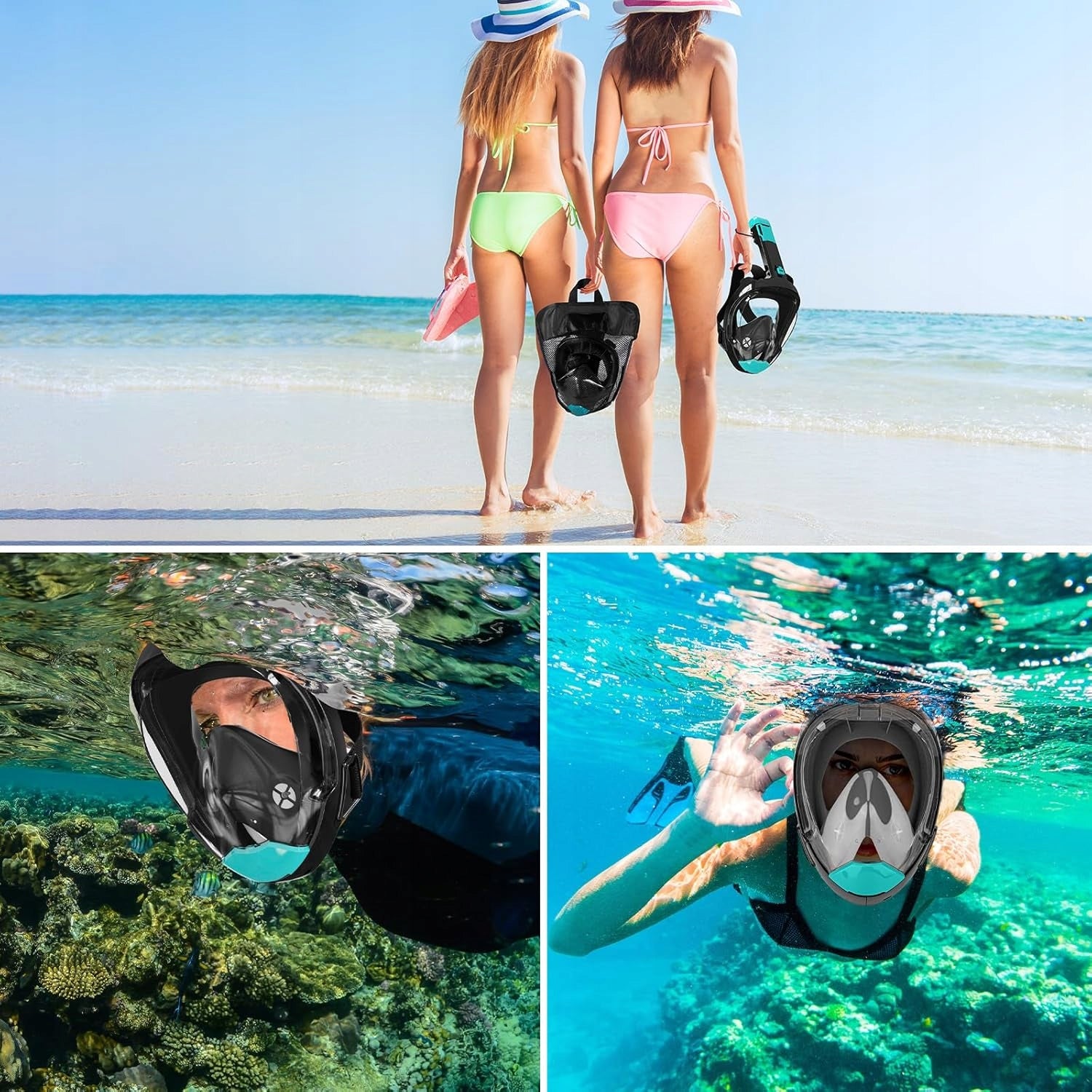 G2RISE Diving Mask Snorkeling Full Face DRYTOP Systems Brand no brand