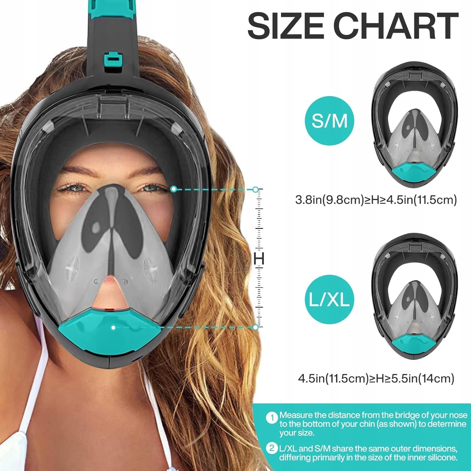 G2RISE Diving Mask Snorkeling Full Face DRYTOP Systems Manufacturer code G2RISE