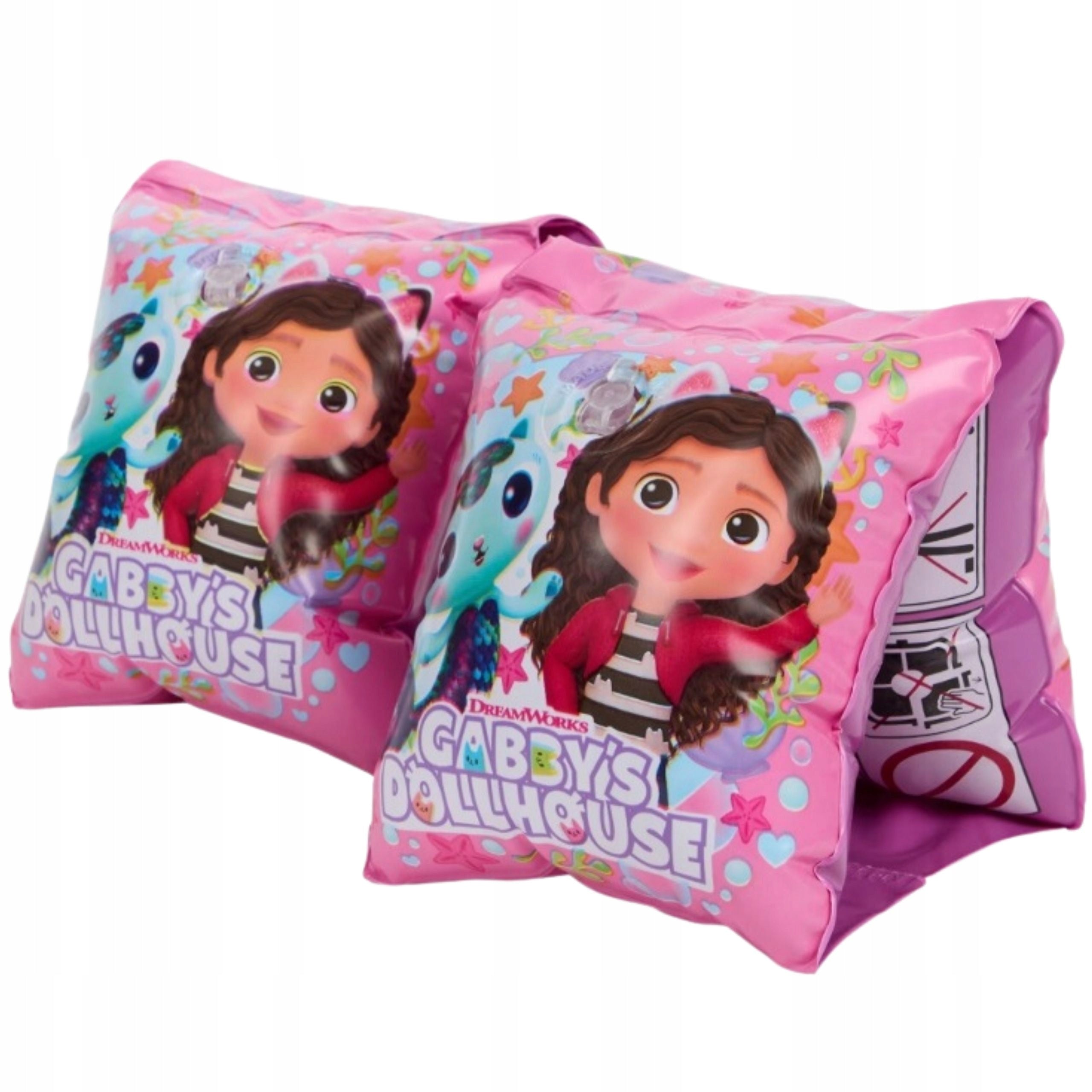 GABBY'S DOLLHOUSE 15 x 12 cm INFLATABLE SWIMMING SLEEVES FOR KIDS