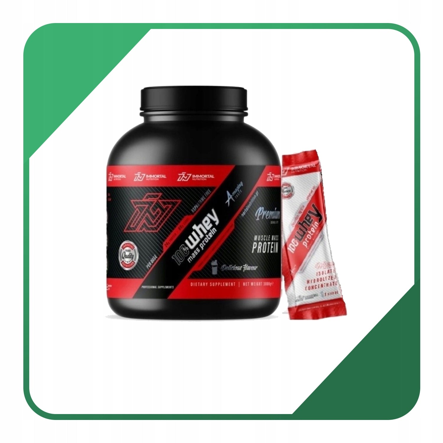 GAINER IMMORTAL WHEY MASS PROTEIN VANILLA MASS GAJNER POWDER 3000G Manufacturer code 5060575581781