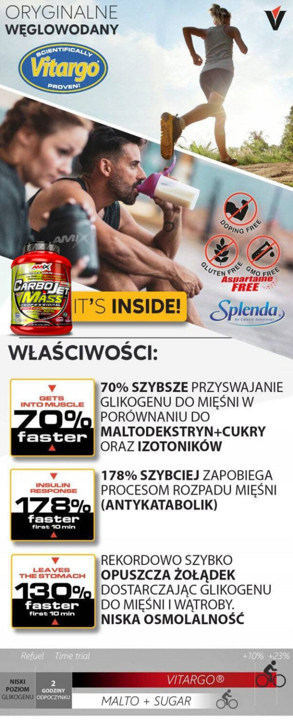 GAINER MUSCLE MASS CONDITIONERS with creatine, BCAA, Glutamine - 30% protein Packaging status original