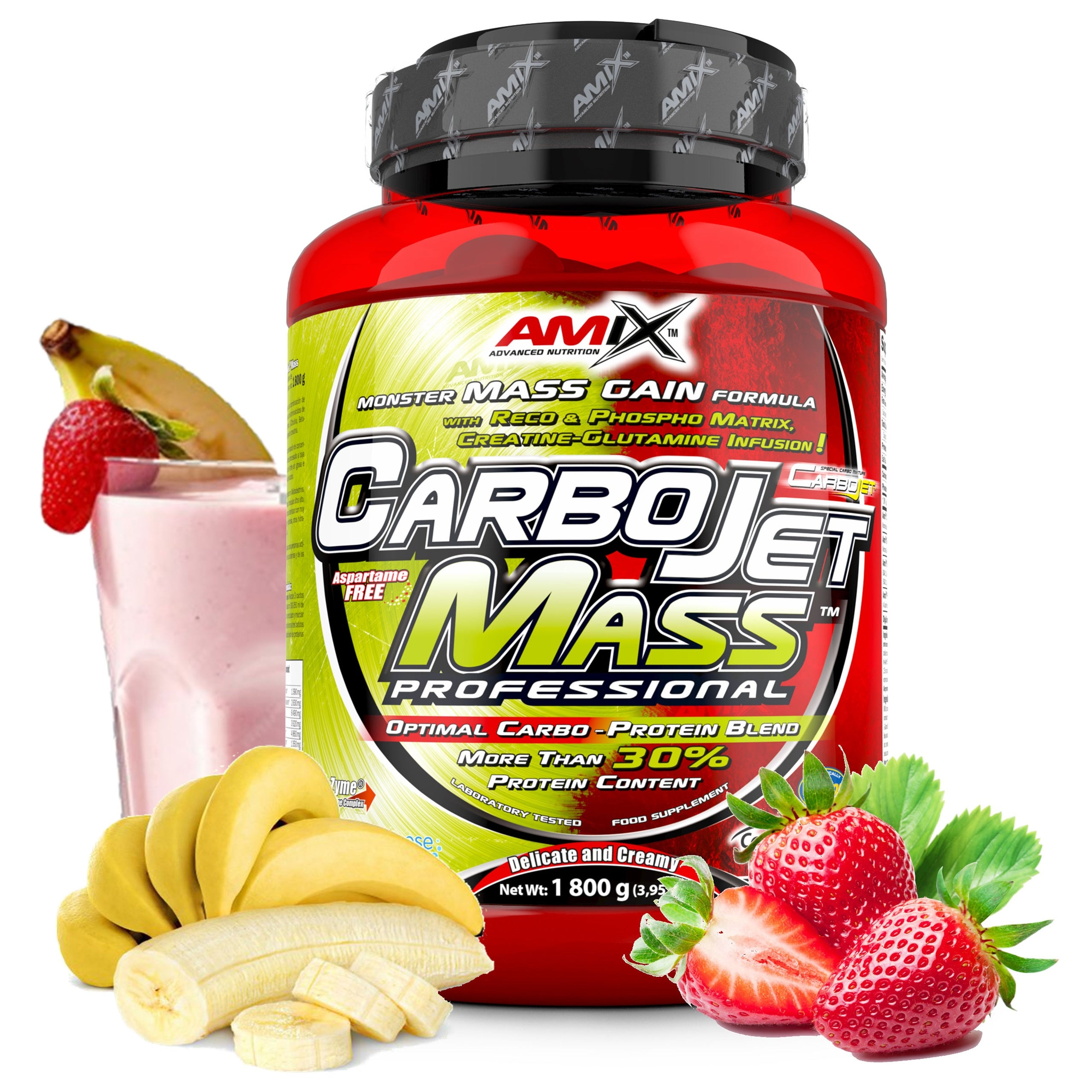 GAINER MUSCLE MASS CONDITIONERS with creatine, BCAA, Glutamine - 30% protein