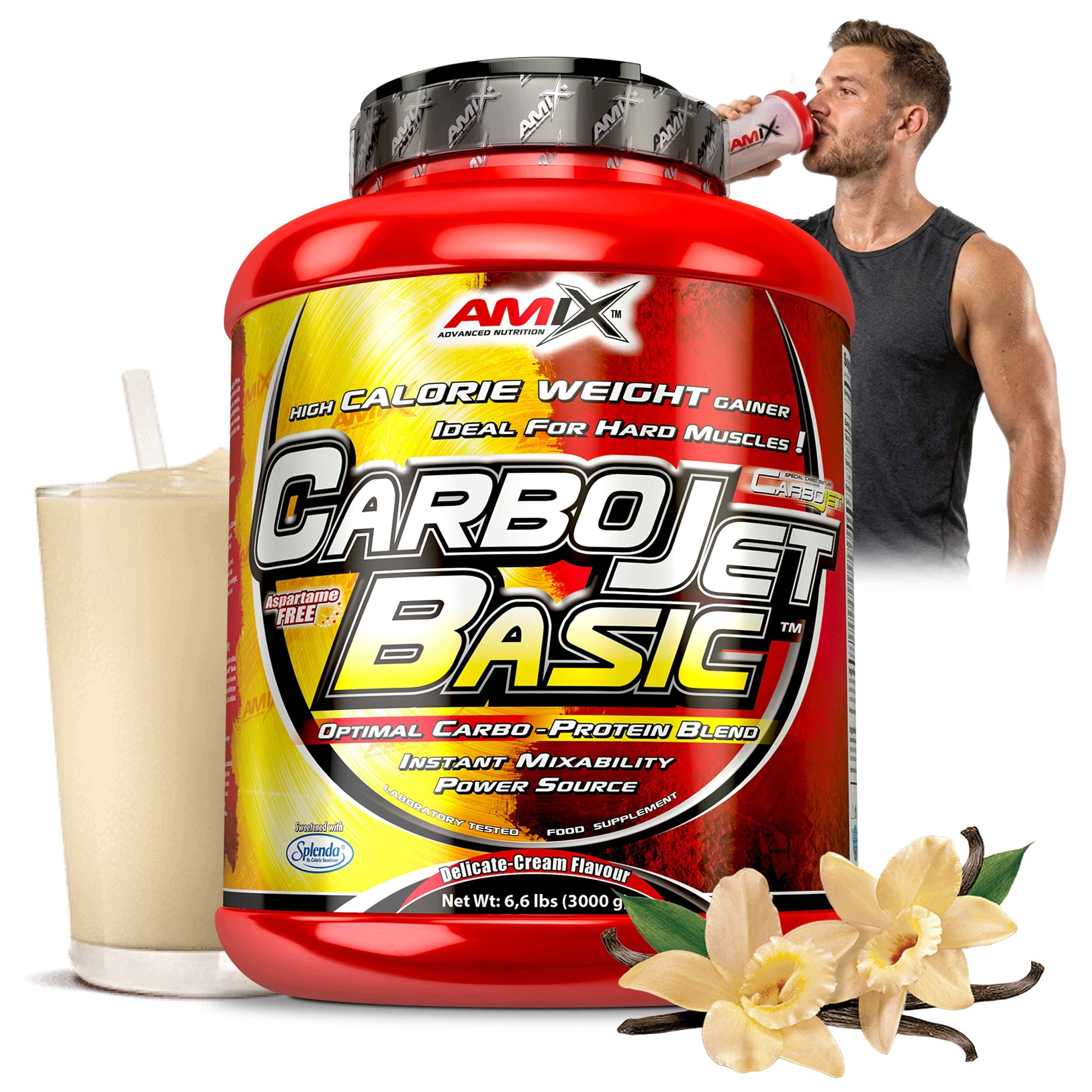 GAINER SHAKE MASS - conditioner for weight gain, weight increase 3kg vanilla