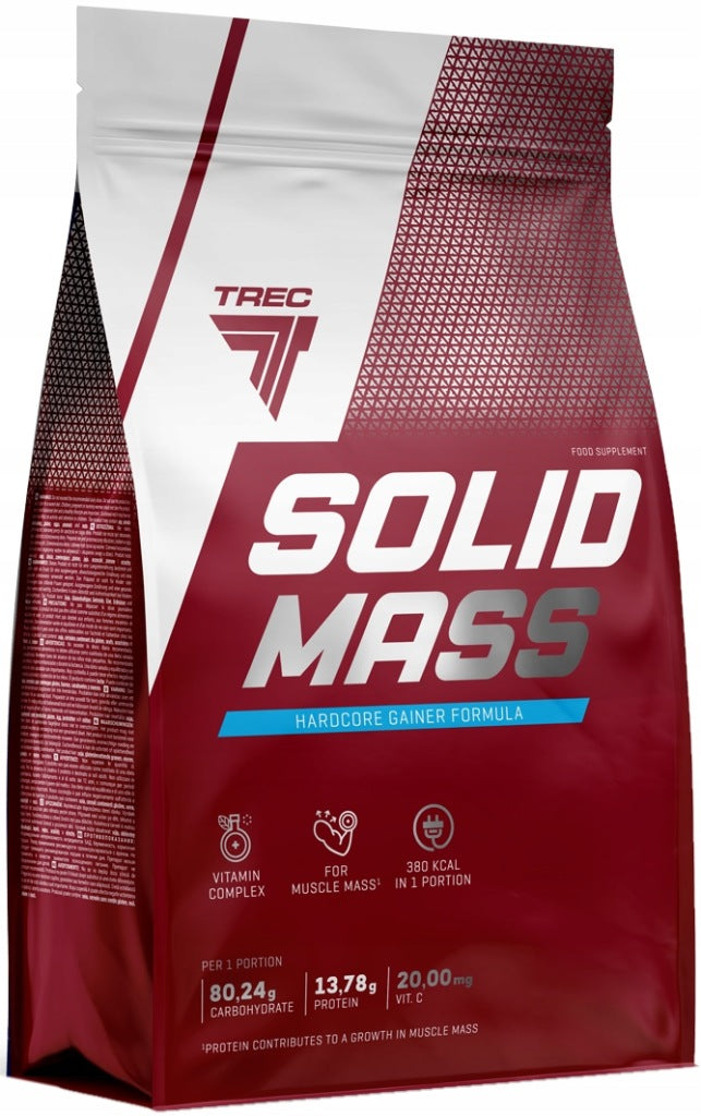 GAINER TREC SOLID MASS 3000g 3 kg Carbohydrate Protein Chocolate Conditioner