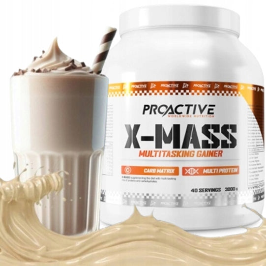 GAINER powder protein carbohydrates ProActive X-MASS 3000g white chocolate