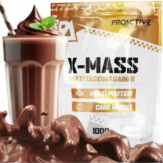 GAINER powder protein carbohydrates ProActive X-MASS Chocolate 1000g