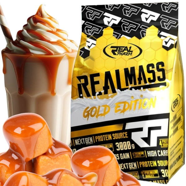 GAINER protein carbohydrates Real Pharm Real Mass protein 3kg CARAMEL