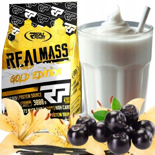 GAINER protein carbohydrates Real Pharm Real Mass protein 3kg VANILLA BERRY